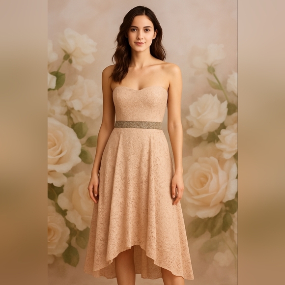 My Michelle Pink Strapless Dress - Picture 1 of 12